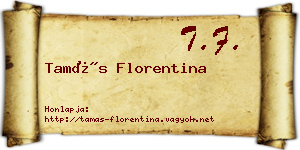 Tamás Florentina névjegykártya